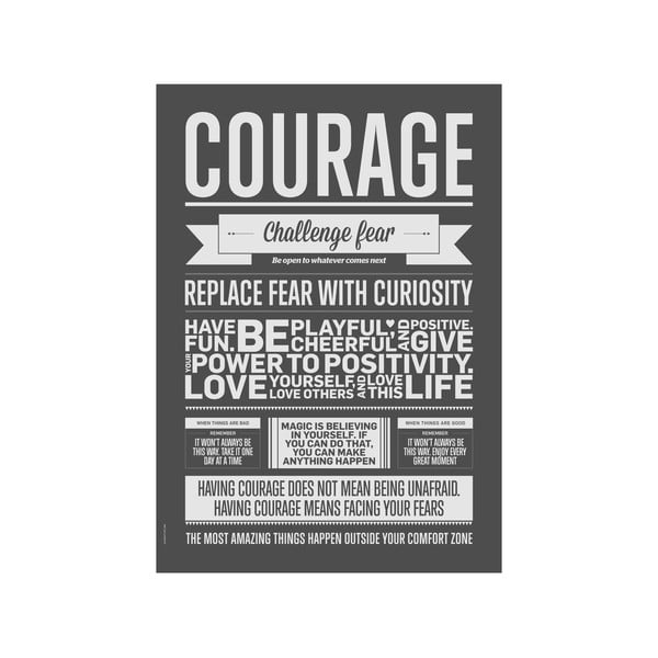 Autorský plakát Courage Grey, A3