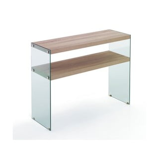 Konzolový stolek s deskou v dubovém dekoru v přírodní barvě 35x100 cm Nancy – Tomasucci
