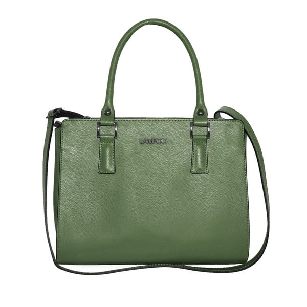 Zelená kožená kabelka Lampoo Oranno