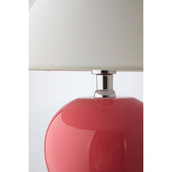 Růžová/krémová keramická stolní lampa (výška 29 cm) Karamell – Jotex-image-3