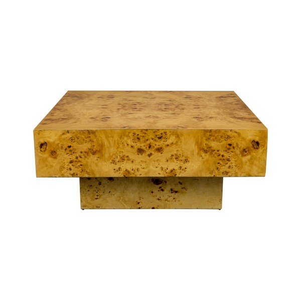 Konferenční stolek v dekoru ořechu v přírodní barvě 90x90 cm Quinn – Dutchbone