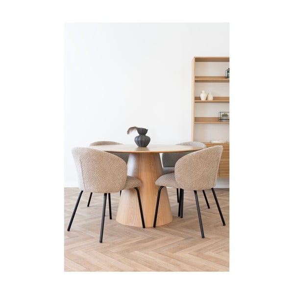 Kulatý jídelní stůl s deskou v dekoru jasanového dřeva ø 120 cm Bolton – House Nordic-image-2