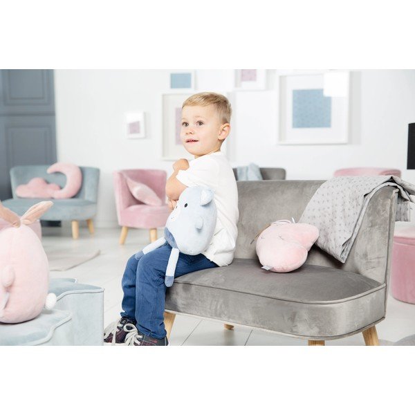 Světle šedá sametová dětská pohovka 70 cm Lil Sofa – Roba-image-4