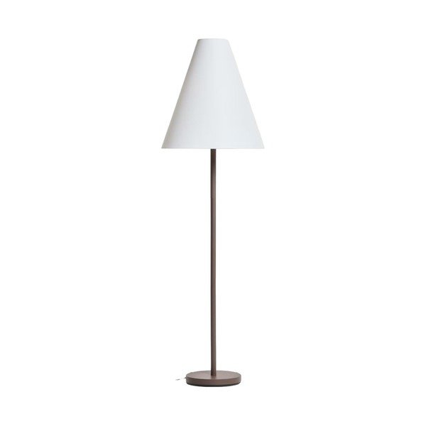 Hnědá stojací lampa s textilním stínidlem (výška 153 cm) Navat – Kave Home