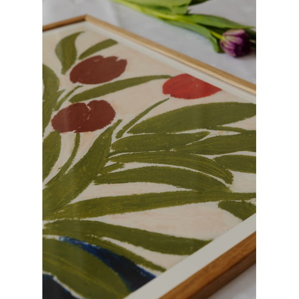 Plakát 70x50 cm Tulips in a Blue Vase – Anine Cecilie Iversen – The Poster Club-image-2