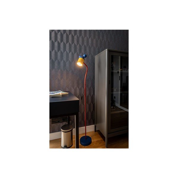 Modrá stojací lampa s kovovým stínidlem (výška 133,5 cm) Mouse – GTV-image-3