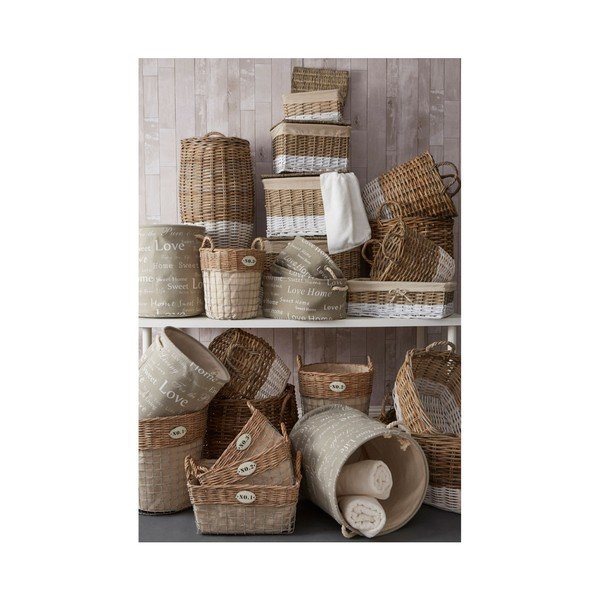 Sada 3 oválných košíků Premier Housewares English Words-image-1