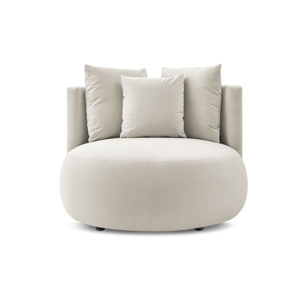 Béžové sametové křeslo Cesar – Bobochic Paris-image-3