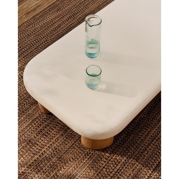 Zahradní konferenční stolek s betonovou deskou 70x140 cm Labra – Kave Home-image-3