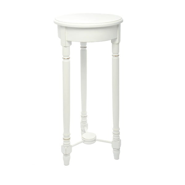 Dřevěný stolek Paulownia White, 80x35 cm