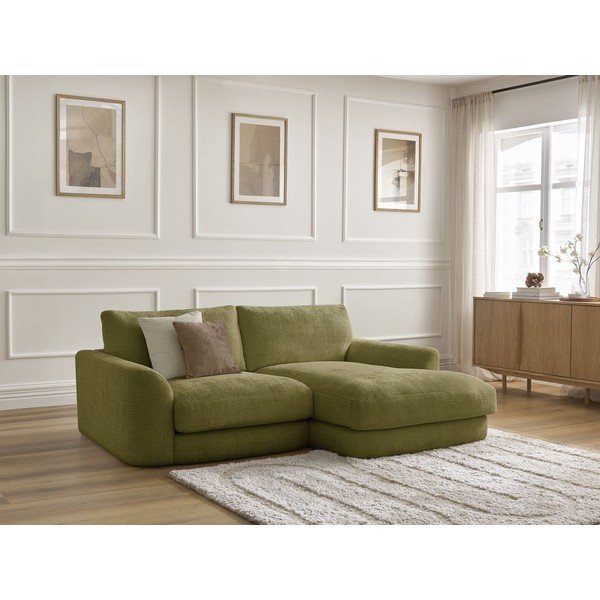 Khaki žinylková rohová pohovka (pravý roh/s lenoškou) Leonore – Bobochic Paris-image-3