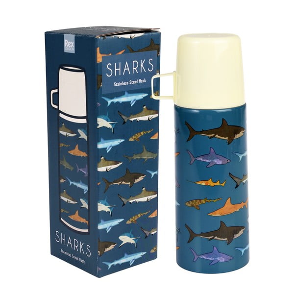 Modrá dětská termoska 350 ml Sharks – Rex London-image-4