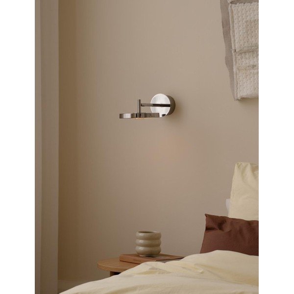 LED nástěnné svítidlo s ohybatelnou konstrukcí/stmívatelné do zásuvky v leskle stříbrné barvě ø 15 cm Asteria Wall Short – UMAGE-image-3