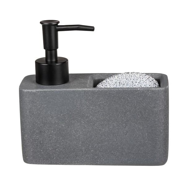 Šedý dávkovač mýdla z polyresinu 0.15 l Woya - Wenko-image-2