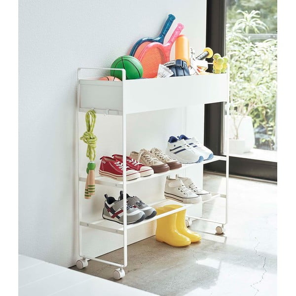 Bílý kovový dětský botník 74,5x74,5x22 cm Tower – YAMAZAKI-image-4