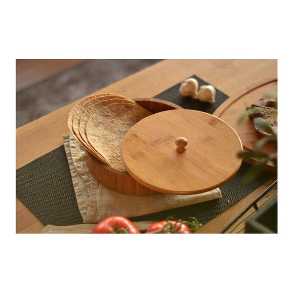 Bambusová úložná dóza na tortilly Bambum Pekit, 20 x 20 cm-image-2