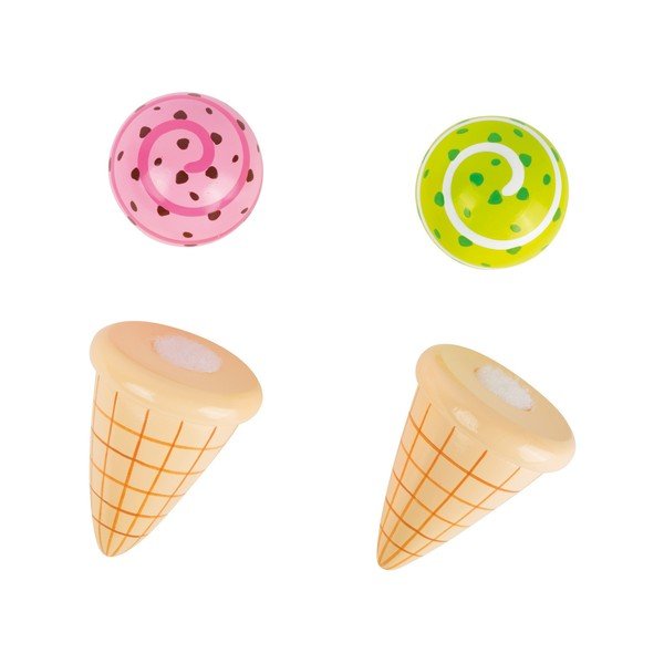 Sada 2 dětských dřevěných zmrzlin Legler Cream Cone-image-1
