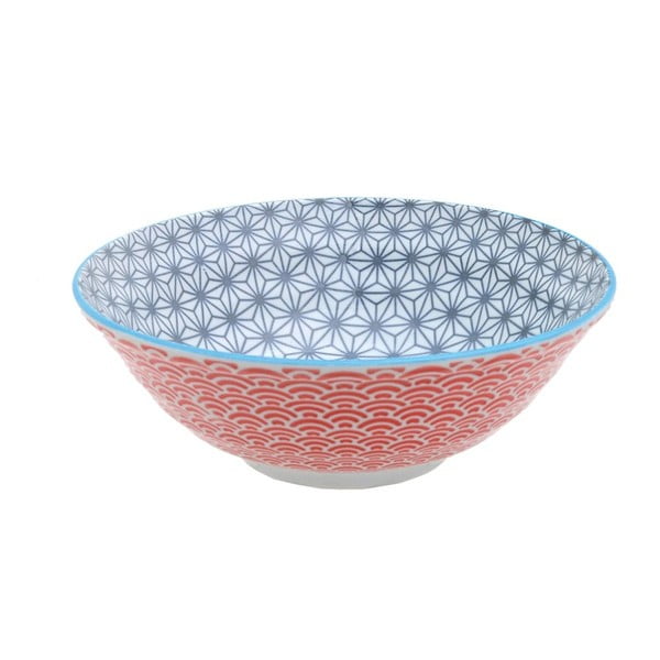 Červenošedá porcelánová mísa Tokyo Design Studio Star, ⌀ 21 cm