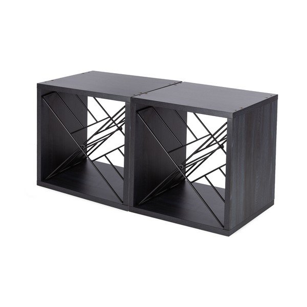 Černý regál na víno na 12 lahví – Compactor-image-2