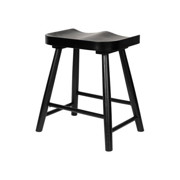 Černá stolička z dubového dřeva Vander – White Label-image-3