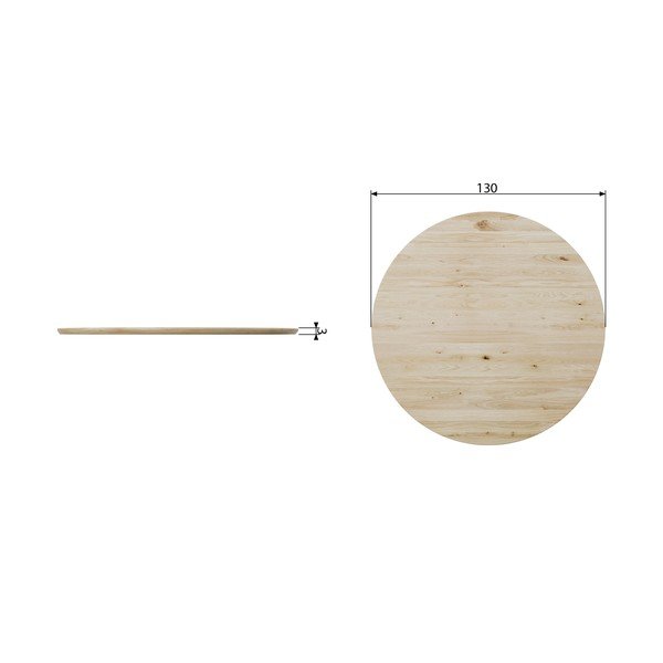 Deska k jídelnímu stolu z dubového dřeva vtwonen Panel, ⌀ 130 cm-image-2
