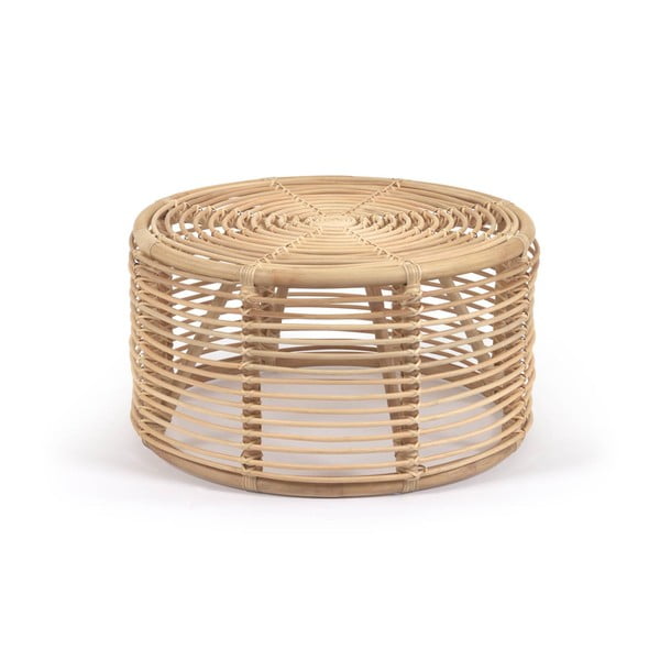 Ratanový kulatý konferenční stolek v přírodní barvě ø 66 cm Kohana – Kave Home