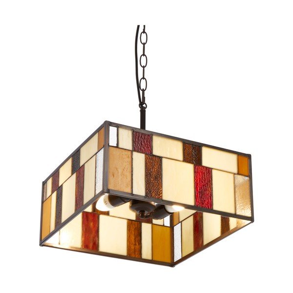 Kovové závěsné svítidlo se skleněným stínidlem Waldorf – Premier Housewares-image-3