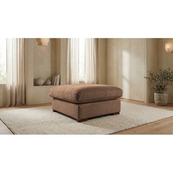 Světle hnědý manšestrový taburet Comfy – Scandic-image-1