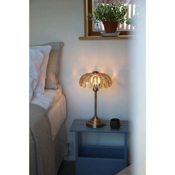 Stolní lampa v mosazné barvě/jantarová (výška 43 cm) Kurage – Markslöjd-image-1