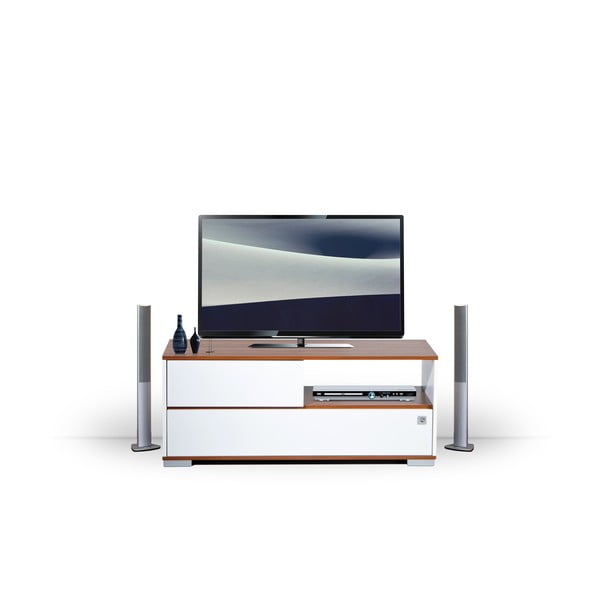 Televizní stolek Mega, bílý/milas