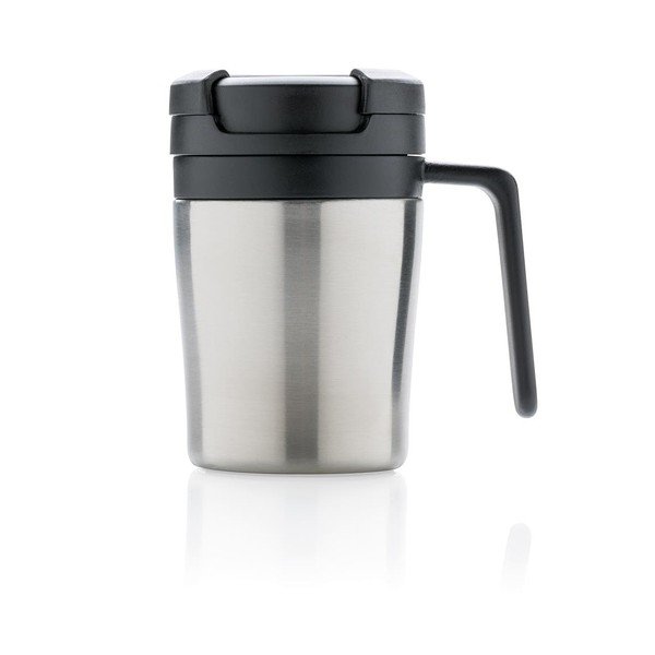 Termohrnek s ouškem ve stříbrné barvě XD Design Coffee to Go, 160 ml-image-1