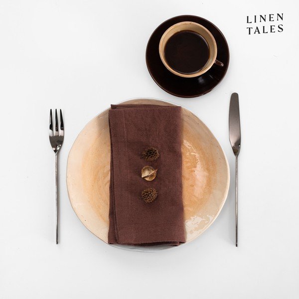 Lněné ubrousky v sadě 2 ks 40x40 cm Chocolate – Linen Tales