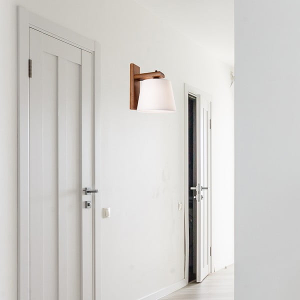 Tmavě hnědé nástěnné svítidlo ø 20 cm Aida – LAMKUR-image-2