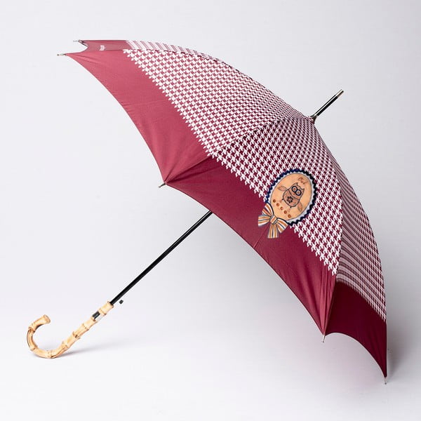 Deštník Alvarez Houndstooth Burgundy Illustration