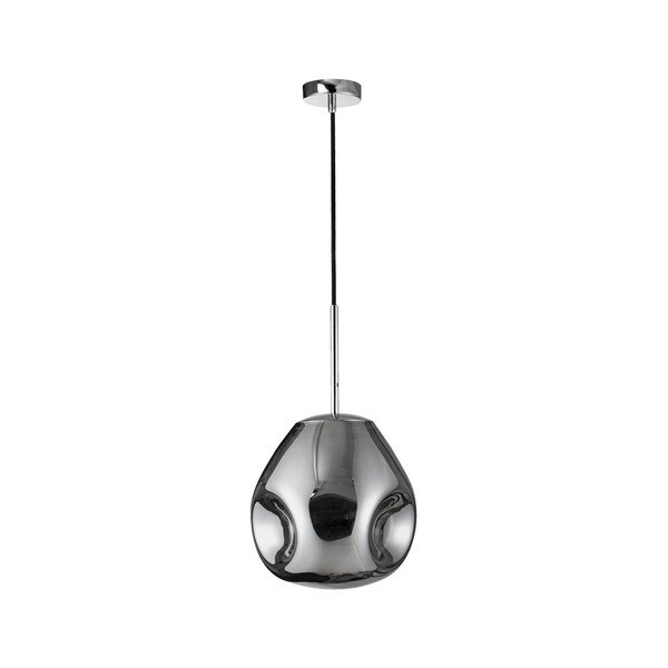 Skleněné závěsné svítidlo v leskle stříbrné barvě ø 25 cm Lava – Nova Luce