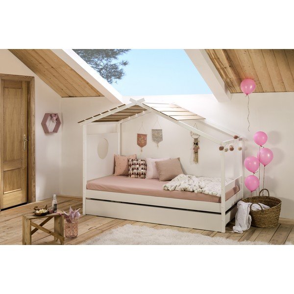 Bílá dětská postel s výsuvnou zásuvkou Marckeric Nayah, 90 x 190 cm-image-3