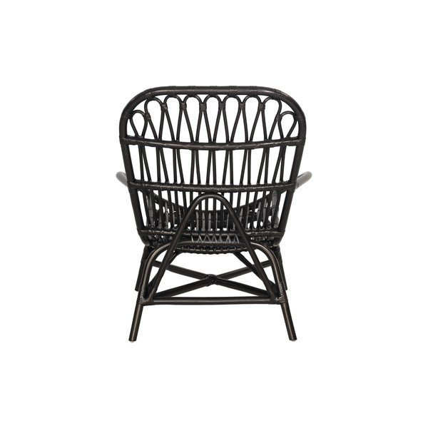 Černé ratanové zahradní křeslo Bonami Essentials Sara-image-4