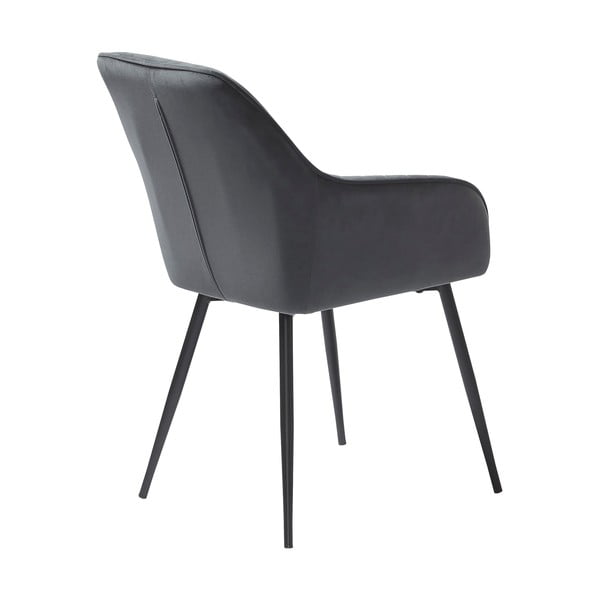 Šedá čalouněná jídelní křesla v sadě 2 ks s područkami Nolan Stripe – Unique Furniture-image-3