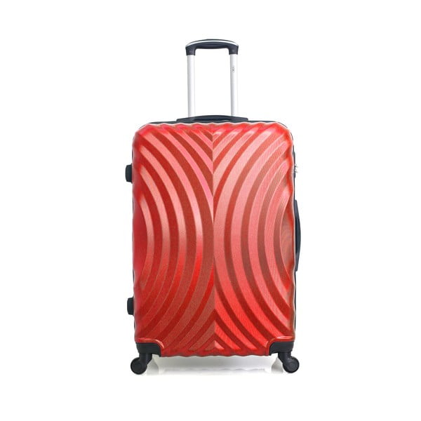 Červený cestovní kufr na kolečkách Hero Lagos, 60 l