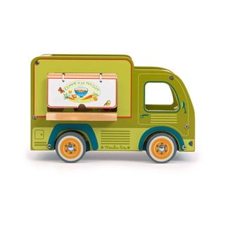 Dřevěné autíčko La Grande Famille Food Truck  – Moulin Roty
