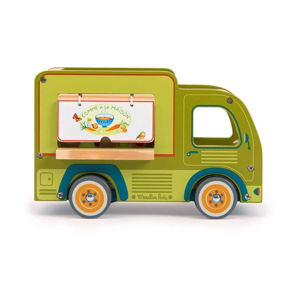 Dřevěné autíčko La Grande Famille Food Truck  – Moulin Roty-image-1