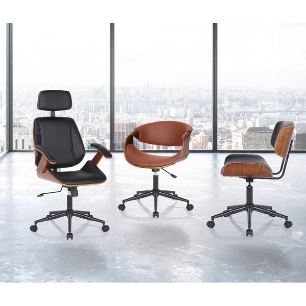 Černá kancelářská židle z imitace kůže Visby – Tomasucci-image-1