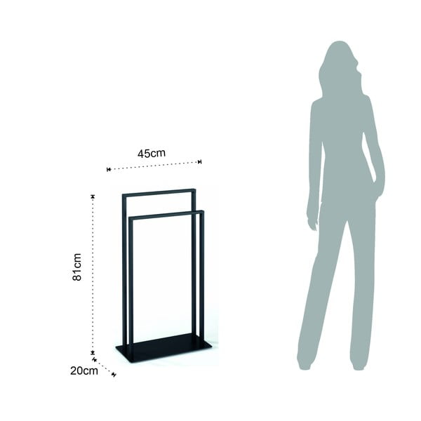 Černý ocelový držák na ručníky Tomasucci Emori-image-3