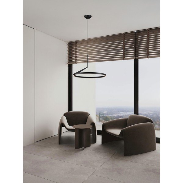 Matně černé hliníkové LED stmívatelné závěsné svítidlo ø 60 cm Tilia – Nova Luce-image-1