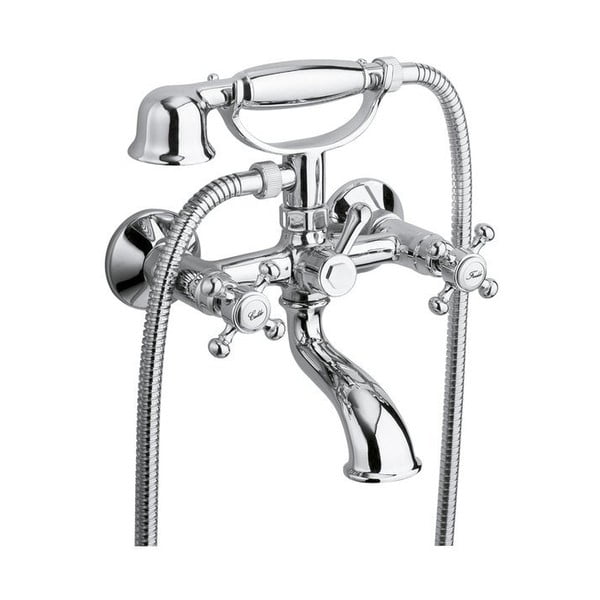 Nástěnná vanová baterie v leskle stříbrné barvě (2 výstupy) Antea – Sapho