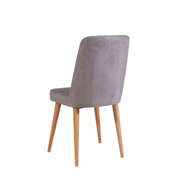 Šedá sametová jídelní židle Stormi Sandalye – Kalune Design-image-1