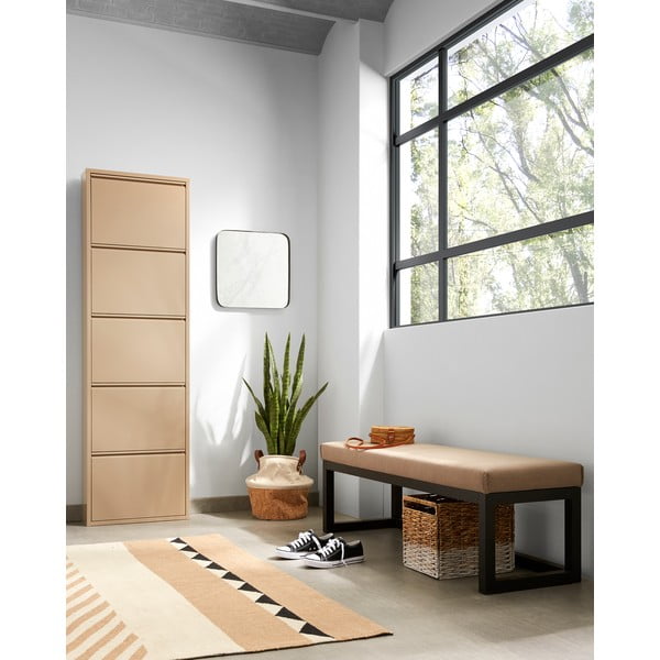 Proutěnný úložný box s bílým detailem Kave Home Woody-image-3