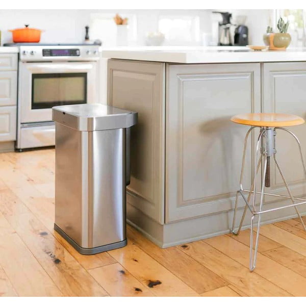 Bezdotykový odpadkový koš z nerezové oceli 58 l - simplehuman-image-1