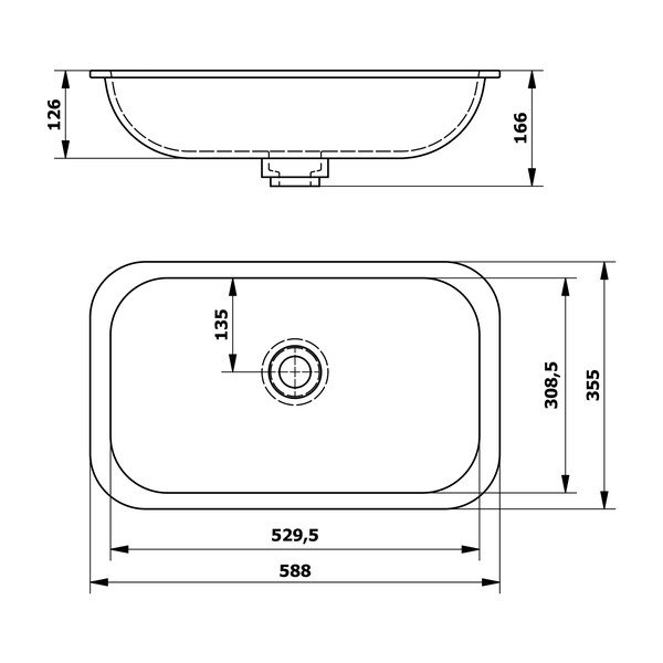 Bílé umyvadlo z umělého kamene 59x35,5 cm Impala – Sapho-image-4