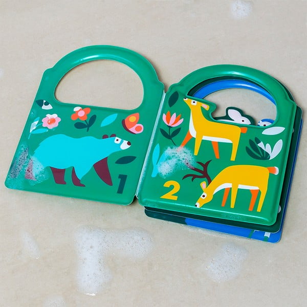 Interaktivní hračka Colour changing bath book Woodland – Rex London-image-1